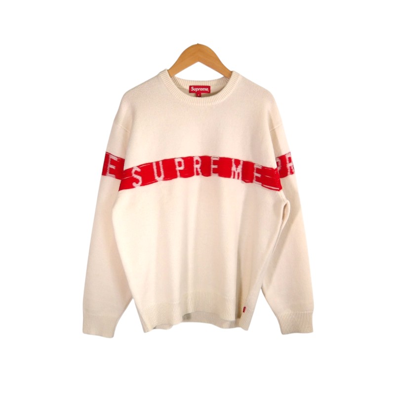 SUPREME 21ss INSIDE OUT LOGO SWEATER サイズＳ シュプリーム インサイド アウト ロゴ セーター ニット トップス 大名店【中古】