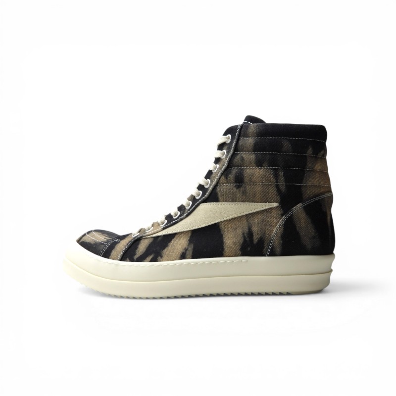 DRK SHDW VINTAGE HIGH SNEAKS BLACKTERRA サイズ43 箱無し 643230 ダークシャドウ ヴィンテージ ハイ スニーカーズ リックオウエンス 大名店【中古】