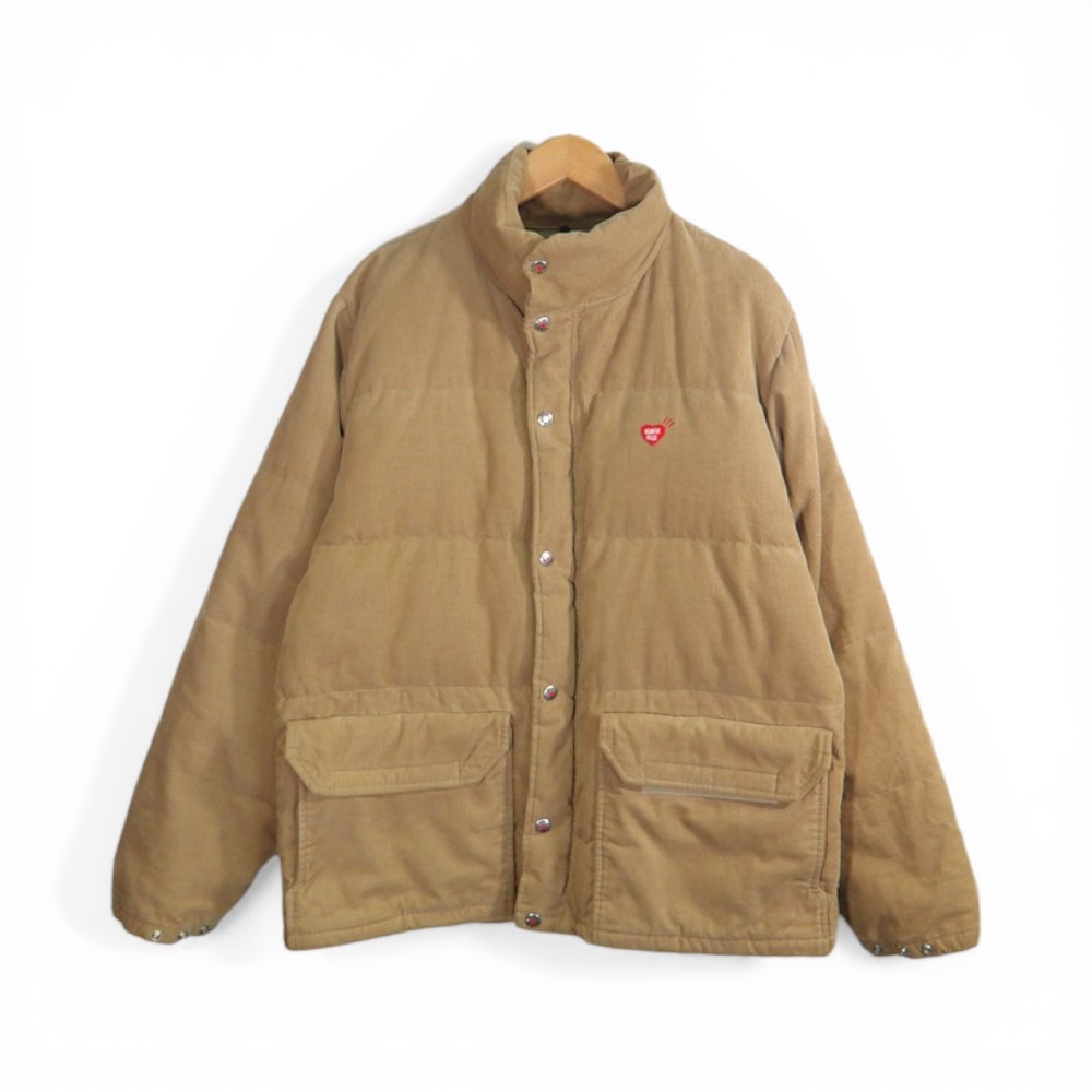 HUMAN MADE CORDUROY DOWN JACKET BEIGE サイズL ヒューマンメイド コーデュロイ ダウンジャケット 大名店【中古】