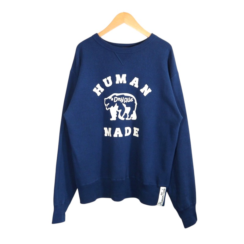 HUMAN MADE TSURAMI SWEATSHIRT NAVY サイズL HM30CS028 ヒューマンメイド ツリアミ スウェットシャツ トップス 大名店【中古】|union3 店
