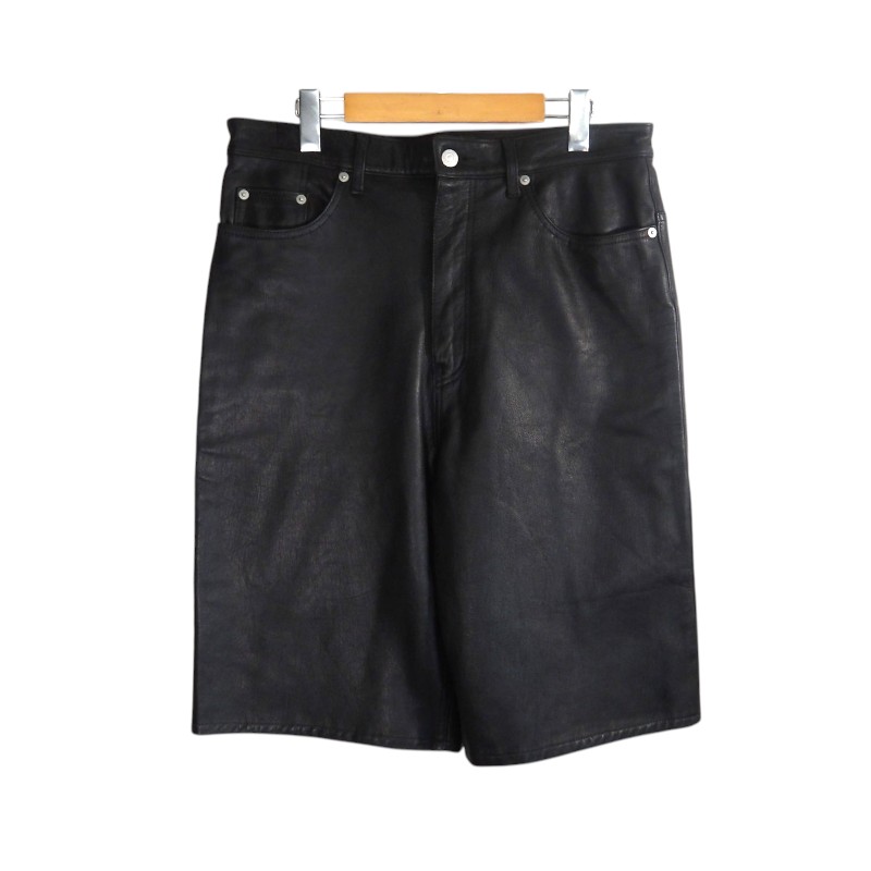 BREATH 25ss NEWRICH LEATHER SHORTS 大いさL BR25SS-P-001 ブレス ニュー分限者 なめし革 さる股引き ズボン下 大名店【中古】 ズボン・パンツ-メンズファッション