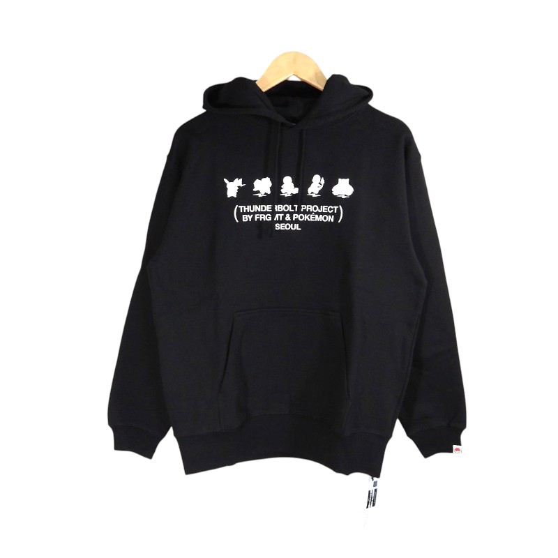 FRAGMENT DESIGN POKEMON INN THUNDERBOLT PROJECT HOODIE BLACK サイズL フラグメントデザイン ポケモン イン サンダーボルト プロジェクト フーディー パーカー 大名店【中古】|union3 店