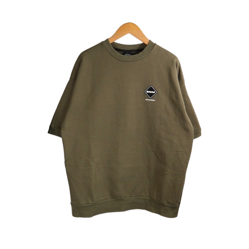F.C.REAL BRISTOL 25ss S/S CREWNECK BAGGY SWEAT OLIVE 大きさL FCRB-250077 エフシーレアルブリストル 遊撃手捩り 労働者の一団のど首 うば車 汗水 トップス 大名店【中古】