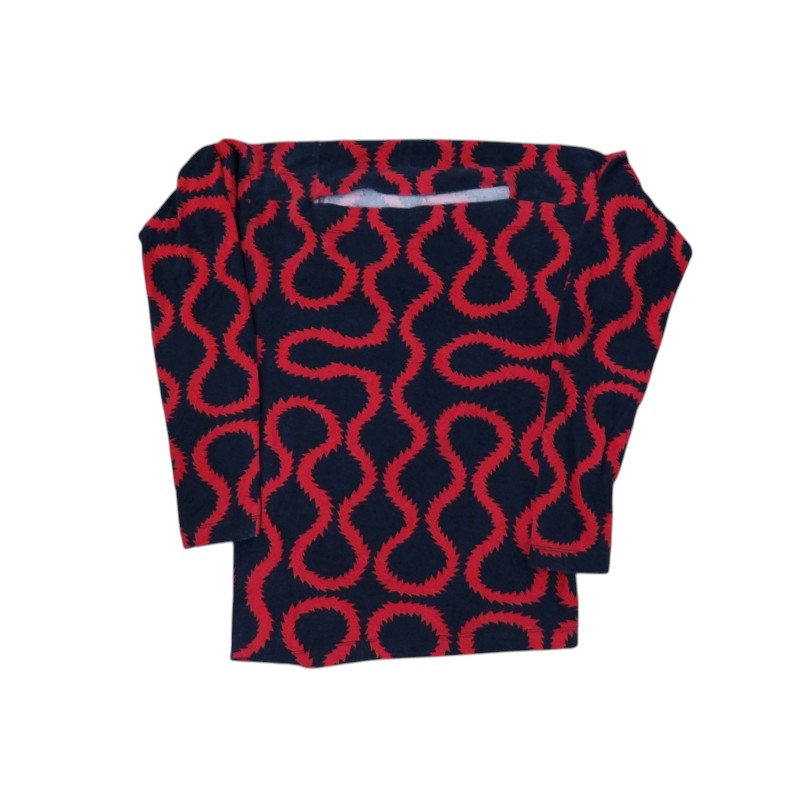 ANGLOMANIA SQUIGGLE L/S TOP BLACK\u0026RED 大きさM アングロマニア スクイッグル ロング衣袂 とっ始め ヴィヴィアンウエストウッド トップス 大名店【中古】