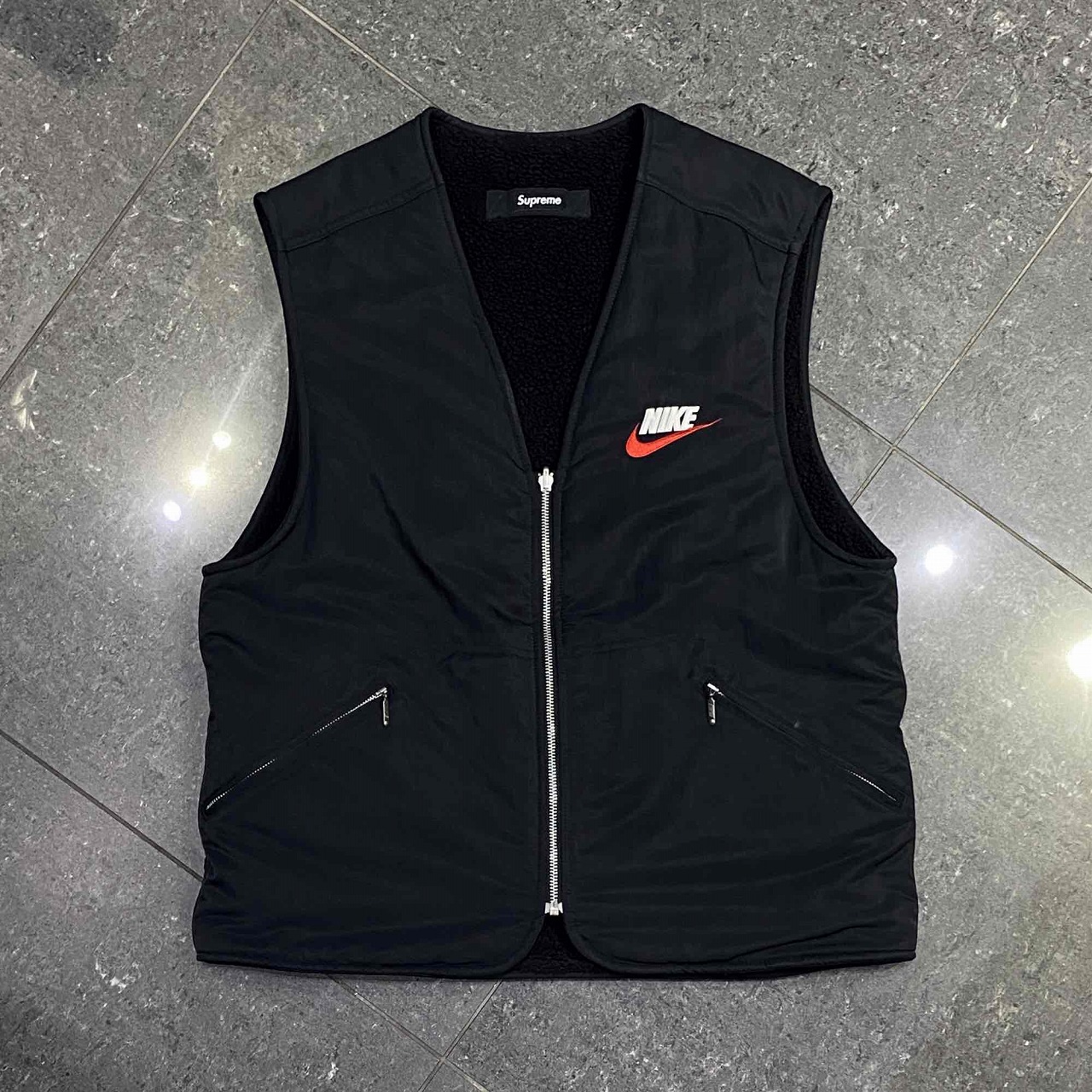 Supreme 18aw Nike Reversible Nylon Sherpa Vest SIZE-M AR5570-010 シュプリーム×ナイキ リバーシブルナイロンシェルパベスト 南堀江店【中古】