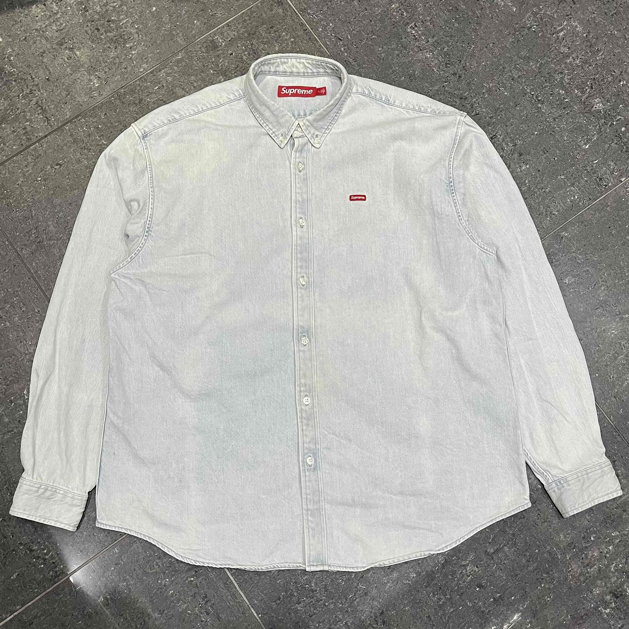 Supreme 24aw Small Box Denim Shirt Size-L シュプリーム スモールボックスデニム 長袖シャツ 南堀江店【中古】｜union3 店