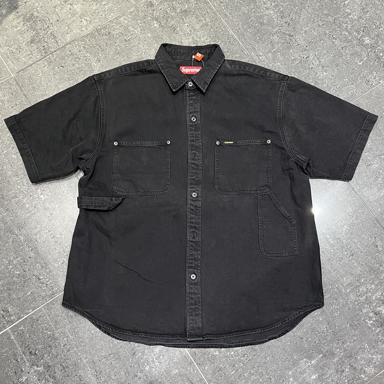 Supreme 24ss Loose Fit S/S Denim Painter Shirt Size-L シュプリーム ルーズフィットデニムペインター半袖シャツ 南堀江店【中古】｜union3 店