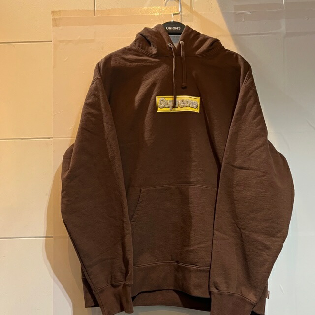 22ss Supreme Bling Box Logo Hooded Sweatshirt Dark Brown Lサイズ 