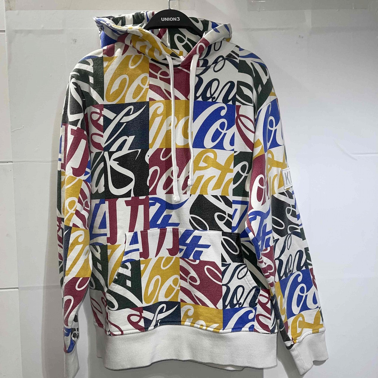 KITH COCA COLA CUBED COKE GLOBAL HOODIE SIZE-M キス コカコーラ キューブドフーディーパーカー 南堀江店【中古】
