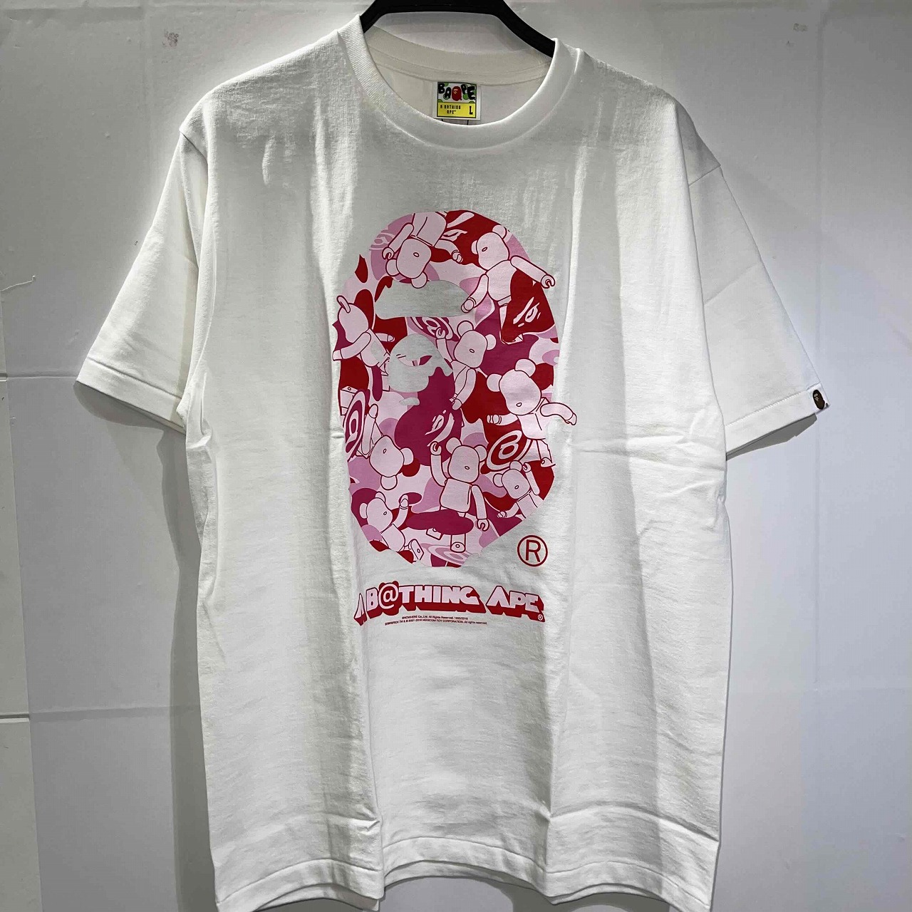 A BATHING APE MEDICOM TOY CAMO BAPE HEAD TEE 2016年 Lサイズ アベイシングエイプ メディコムトイ カモベイプヘッド半袖Tシャツ BAPE 南堀江店【中古】