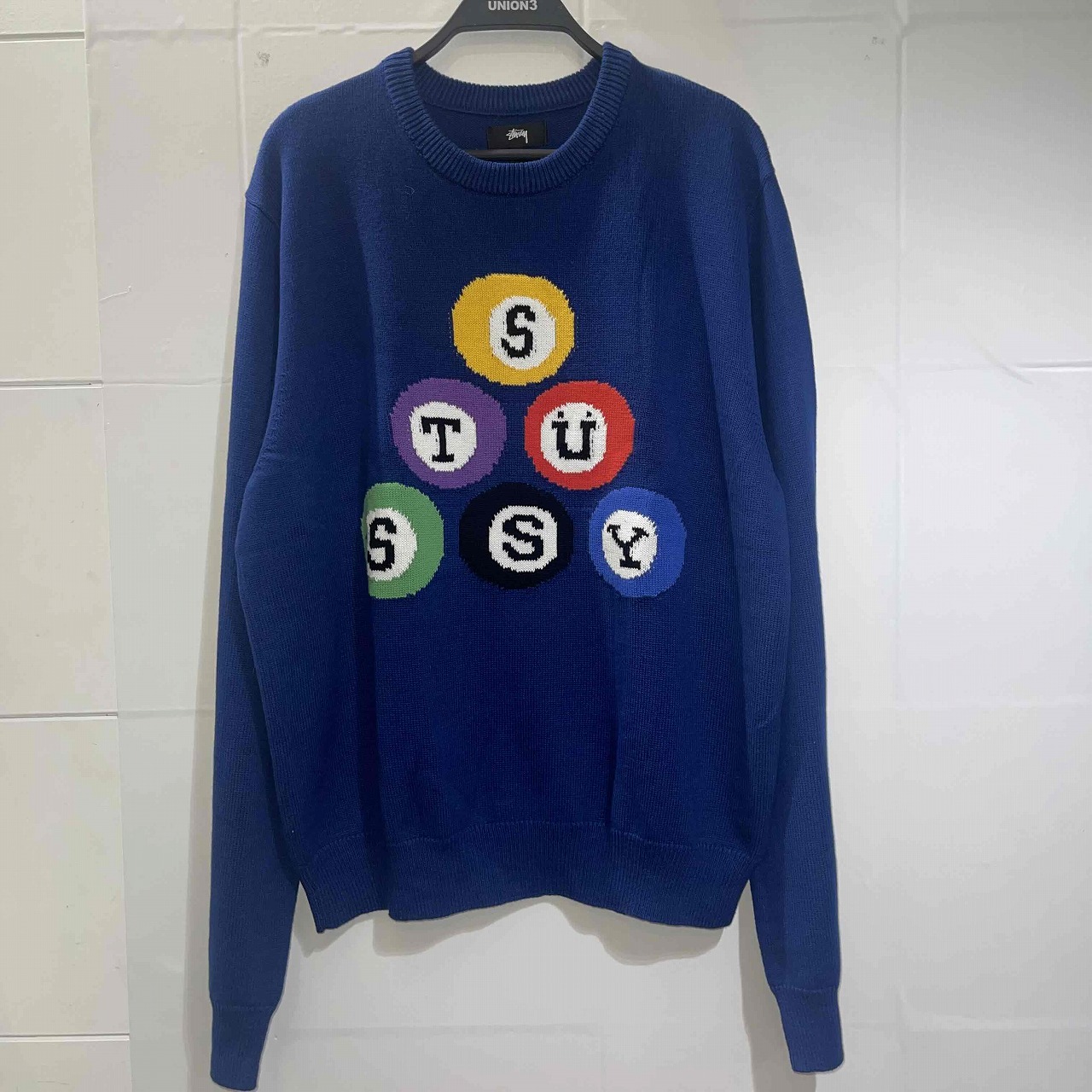 STUSSY BILLIARD SWEATER SIZE-XL ステューシー ビリヤードセーター ニット 南堀江店【中古】