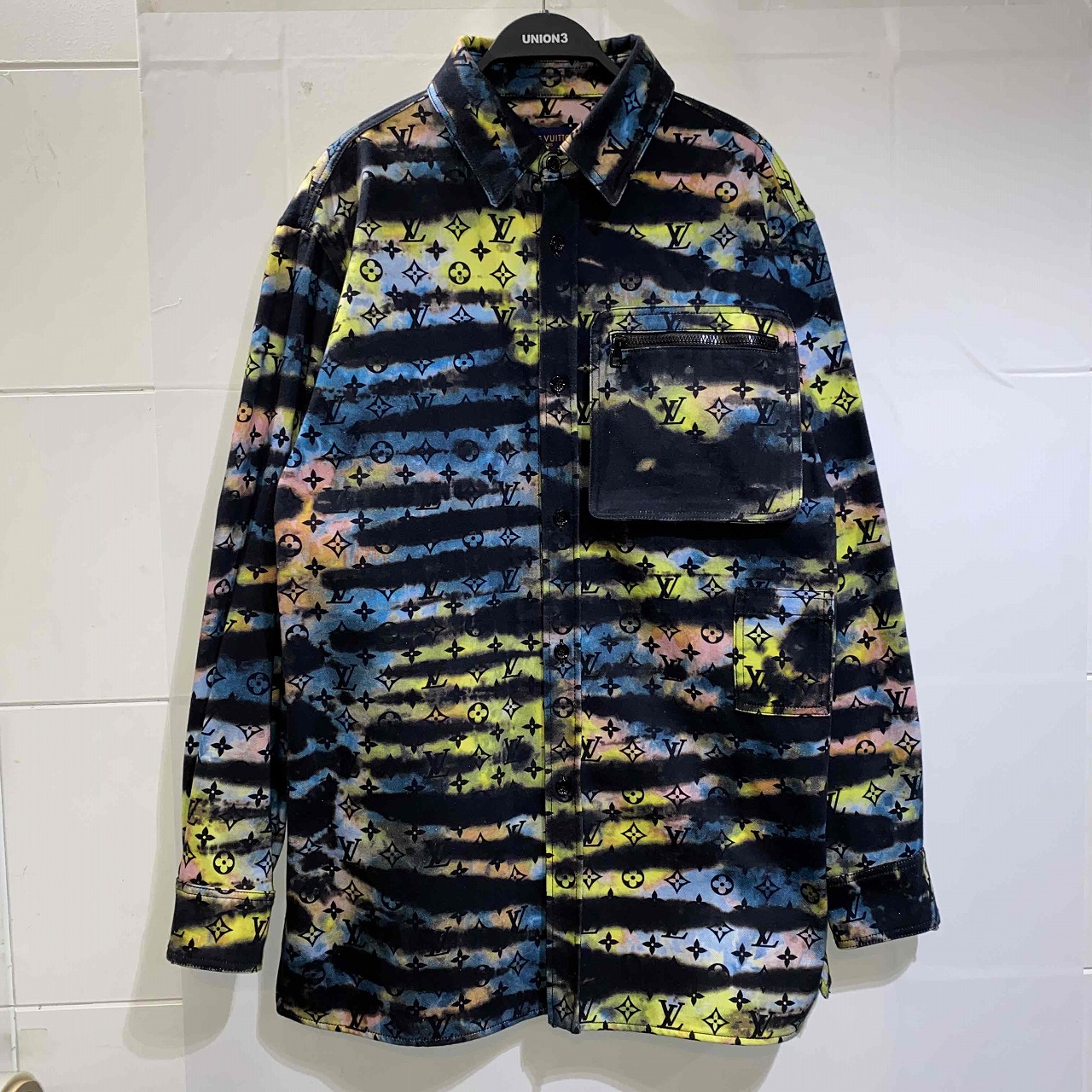 LOUIS VUITTON ルイヴィトン 21aw モノグラムタイダイデニム長袖シャツ XLサイズ RM2129H98HLA10W 心斎橋店【中古】|union3 店
