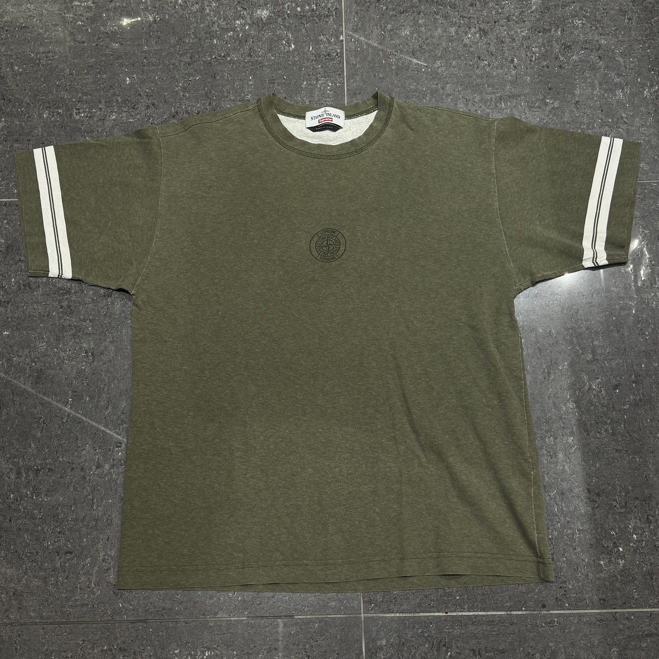 Supreme 17aw x Stone Island S/S Top Size-L 6725201S4 シュプリーム ストーンアイランド 半袖Tシャツ TEE 南堀江店【中古】