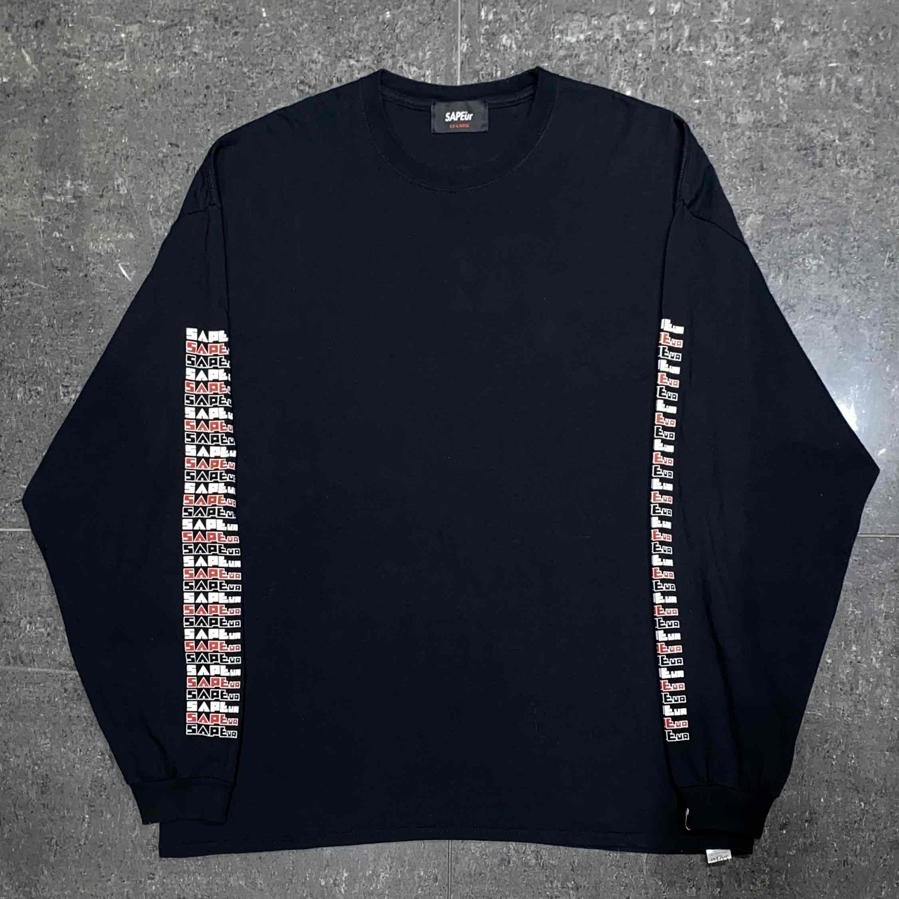 希少　サプール　L 新品未使用品　長袖 Tシャツ スリーブロゴ　即完売品 楽天市場】SAPEur SLEEVE LOGO L/S TEE SIZE-XXL サプール