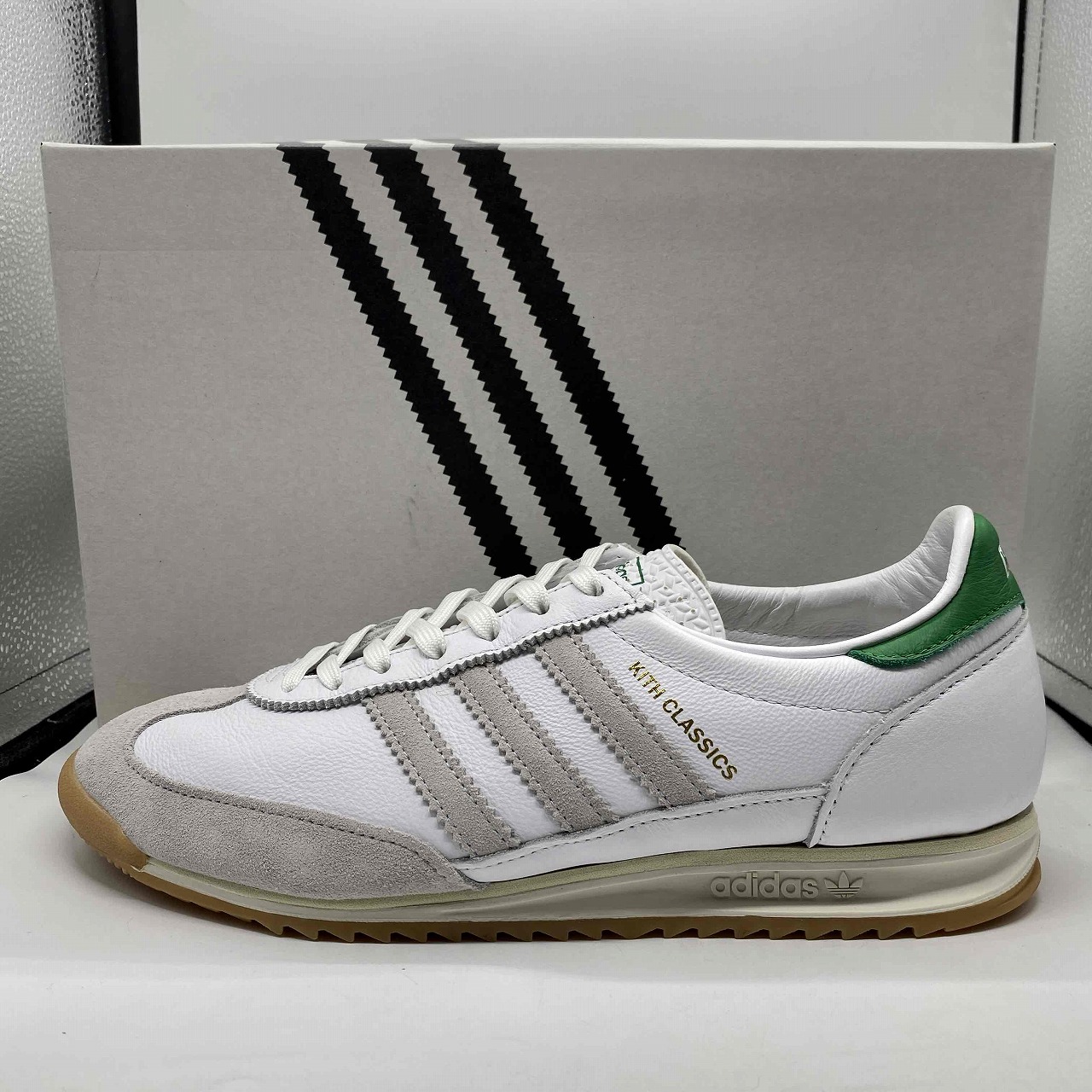 adidas 2025 x KITH SL72 OG WHITE/GREEN 29.0cm JP8435 アディダス キス スーパーライト72 ホワイト/グリーン スニーカー 南堀江店【中古】