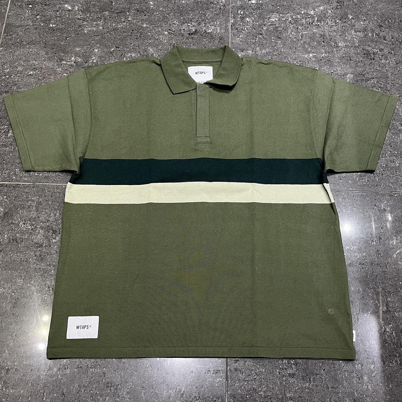 WTAPS オリーブ色 長袖ポロシャツ サイズ2 ダブルタップス WTAPS オリーブ色 長袖ポロシャツ サイズ2 ダブルタップス