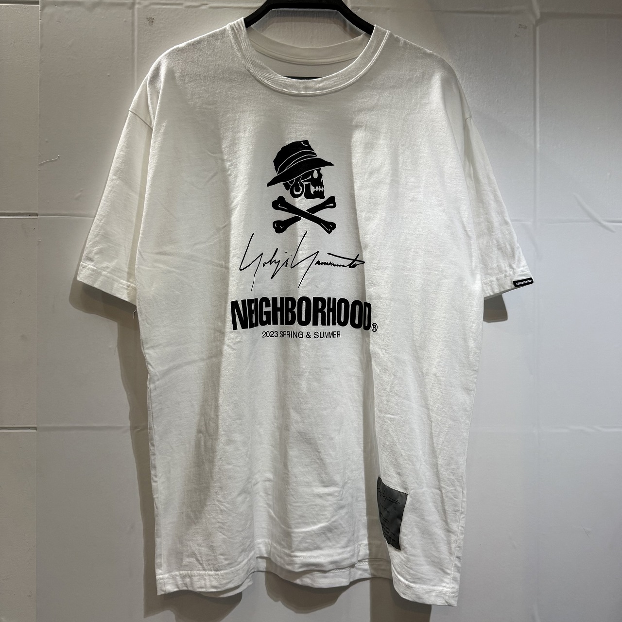 NEIGHBORHOOD×YOHJI YAMAMOTO 23ss YN.CREWNECK SS-2 TEE Lサイズ ネイバーフッド×ヨウジヤマモト クルーネック半袖Tシャツ 南堀江店【中古】