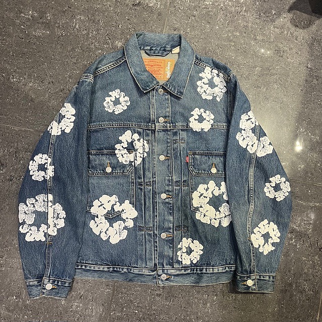 DENIM TEARS x LEVI'S TYPE-2 ALL OVER WREATH SIZE-XL PC9-A2318-0004 デニムティアーズ リーバイス タイプ2オールオーバーリース デニムジャケット 南堀江店【中古】