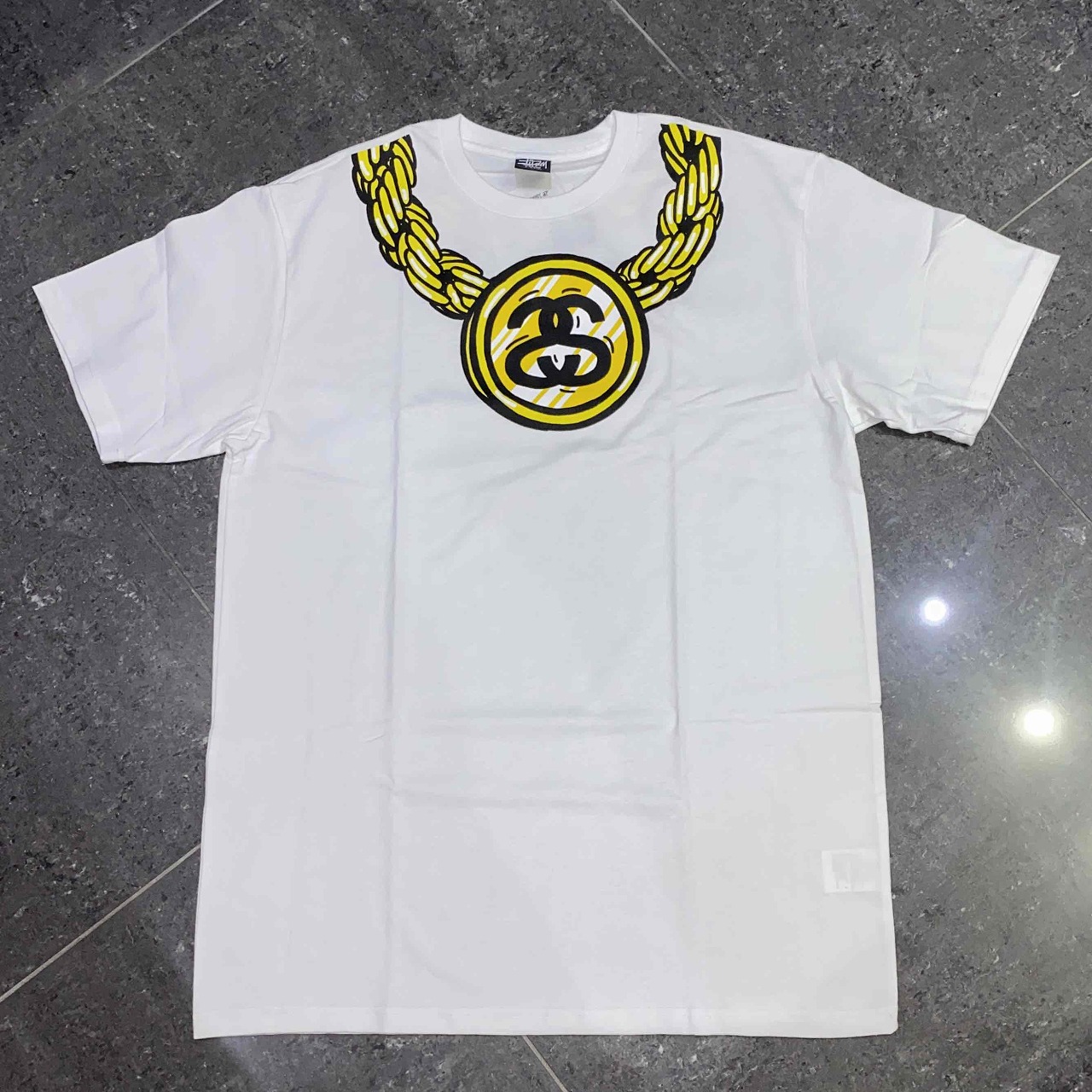 STUSSY CHAINED PRINT S/S TEE SIZE-L 2010年 ステューシー チェーンドプリント半袖Tシャツ 南堀江店【中古】