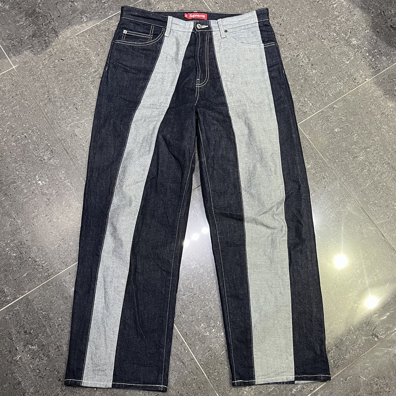 Supreme 25ss Paneled Stripe Baggy Jean SIZE-32 シュプリーム パネルドストライプバギージーンズ デニムパンツ 南堀江店【中古】
