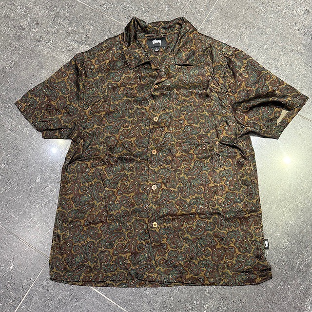 STUSSY PAISLEY RAYON S/S SHIRT SIZE-S ステューシー ペイズリーレーヨン半袖シャツ 南堀江店【中古】