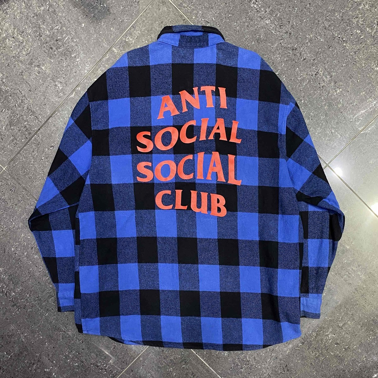 ANTI SOCIAL SOCIAL CLUB BLOCK CHECK FLANNEL SHIRT SIZE-XXL アンチソーシャルソーシャルクラブ ブロックチェックフランネルシャツ 南堀江店【中古】