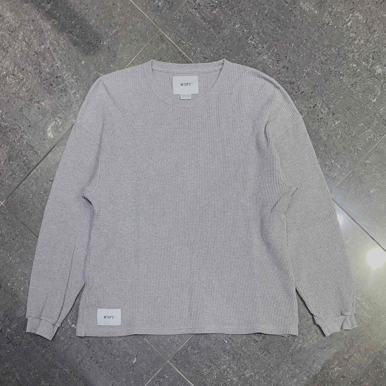 WTAPS 22ss WAFFLE/LS/COTTON SIZE-3 221ATDT-CSM23 ダブルタップス サーマル 長袖Tシャツ 南堀江店【中古】｜union3 店