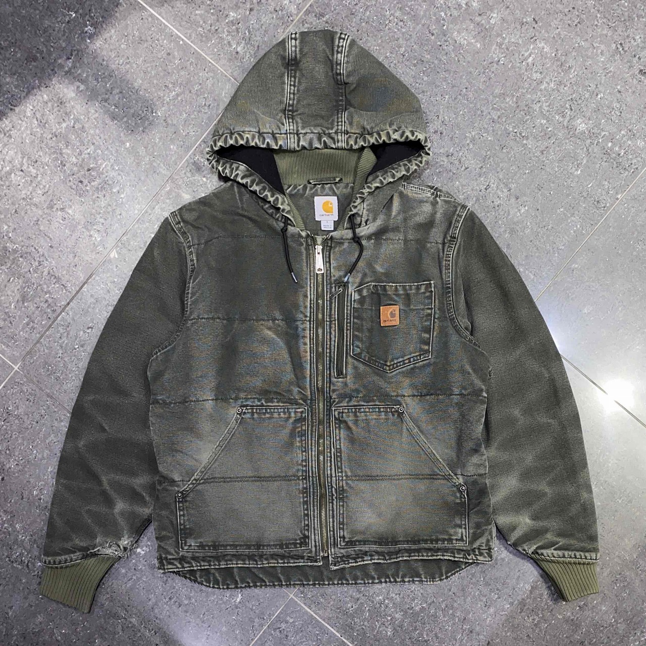 CARHARTT ACTIVE JACKET SIZE-L 鉄道車両ハート形 積極的上衣 南堀江店【中古】