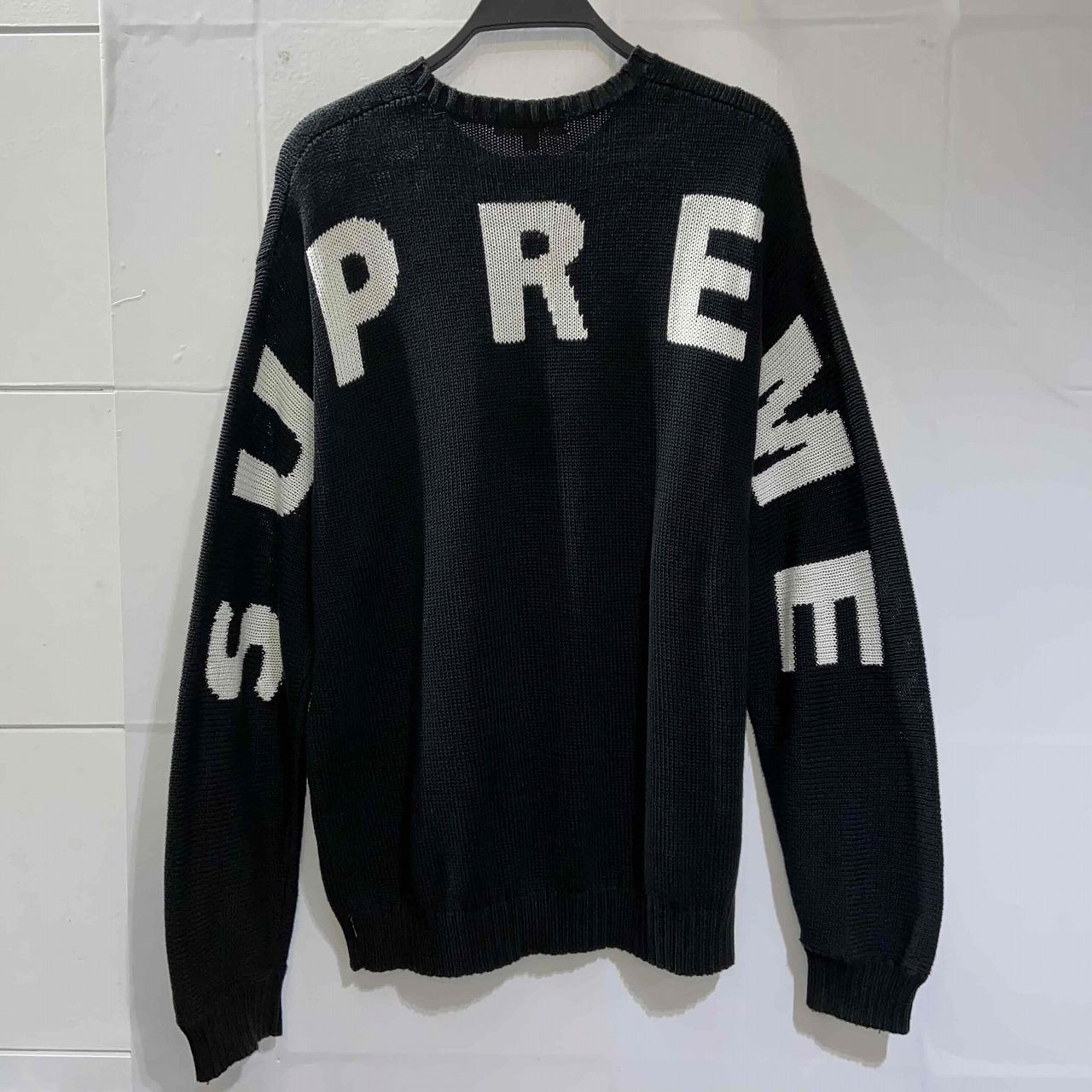 楽天市場】Supreme 18ss Checkered Panel Crewneck Sweater Size-M 