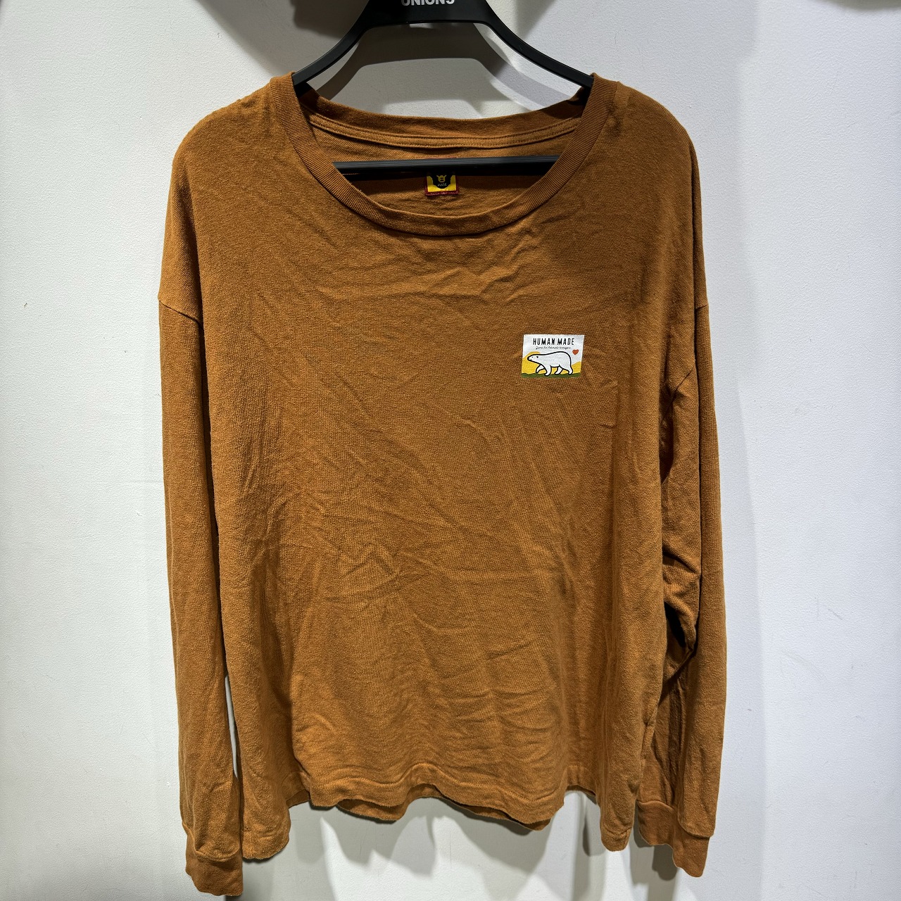 Human Made ベージュ 長袖カットソー 楽天市場】HUMAN MADE ヒューマンメイド センターロゴ長袖T