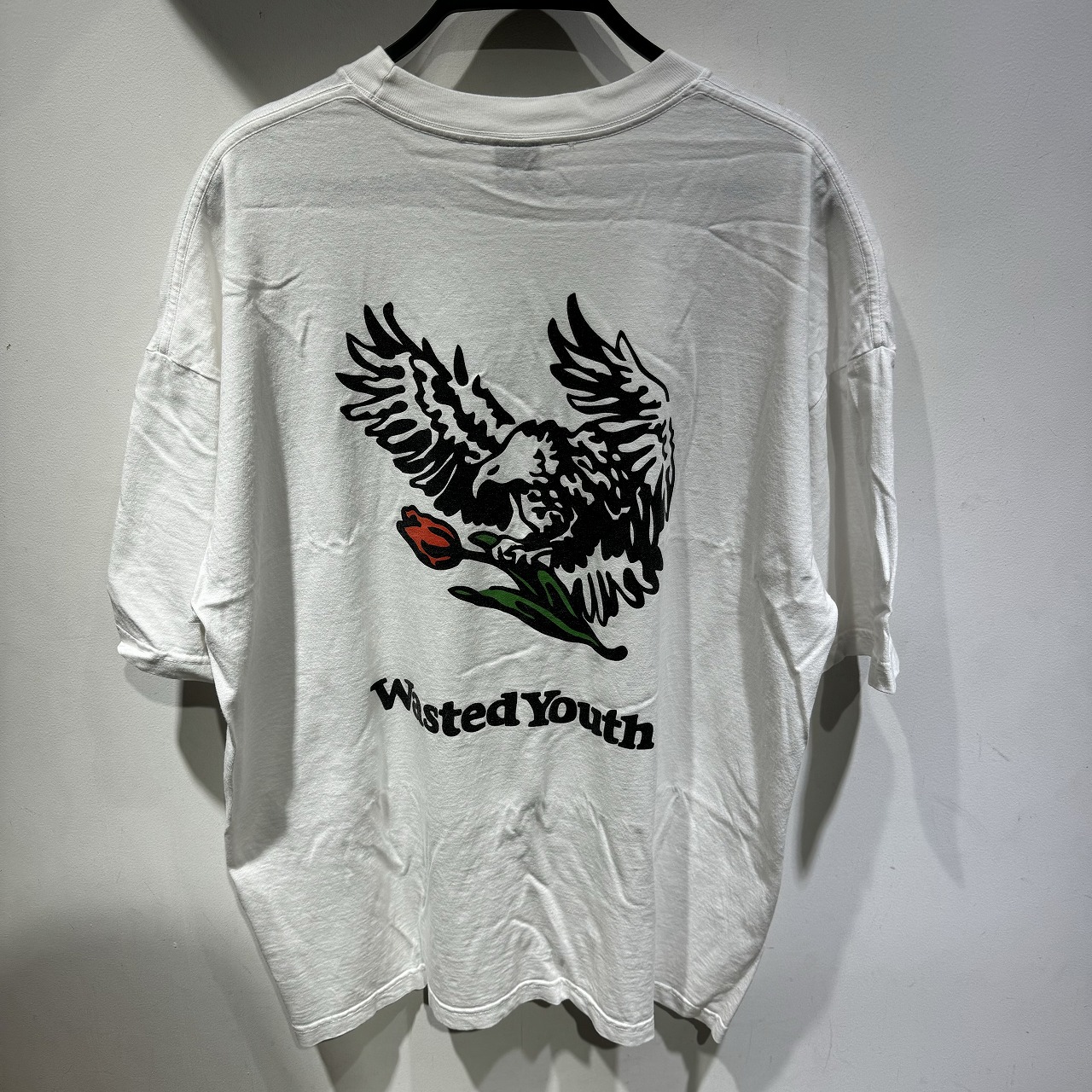 WASTED YOUTH EAGLE T-SHIRT Size-XL ウェイステッドユース イーグル ロゴ 半袖 Tシャツ 心斎橋店【中古】
