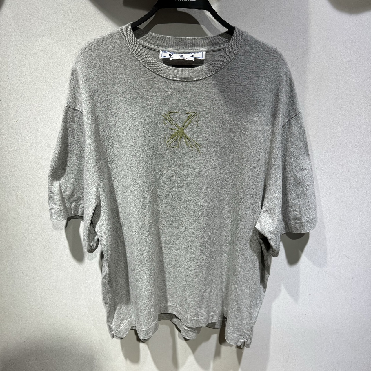 OFF-WHITE SPLASH ARR SLIM S/S TEE Size-L OMAA120S23JER002 オフホワイト スプラッシュ アロープリント スリム 半袖Tシャツ ホワイト 心斎橋店【中古】