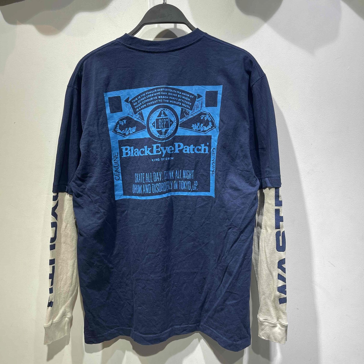 WASTED YOUTH THE BLACK EYE PATCH L/S TEE Mサイズ ウェイステッドユース ザブラックアイパッチ 長袖シャツ 心斎橋店【中古】｜union3 店