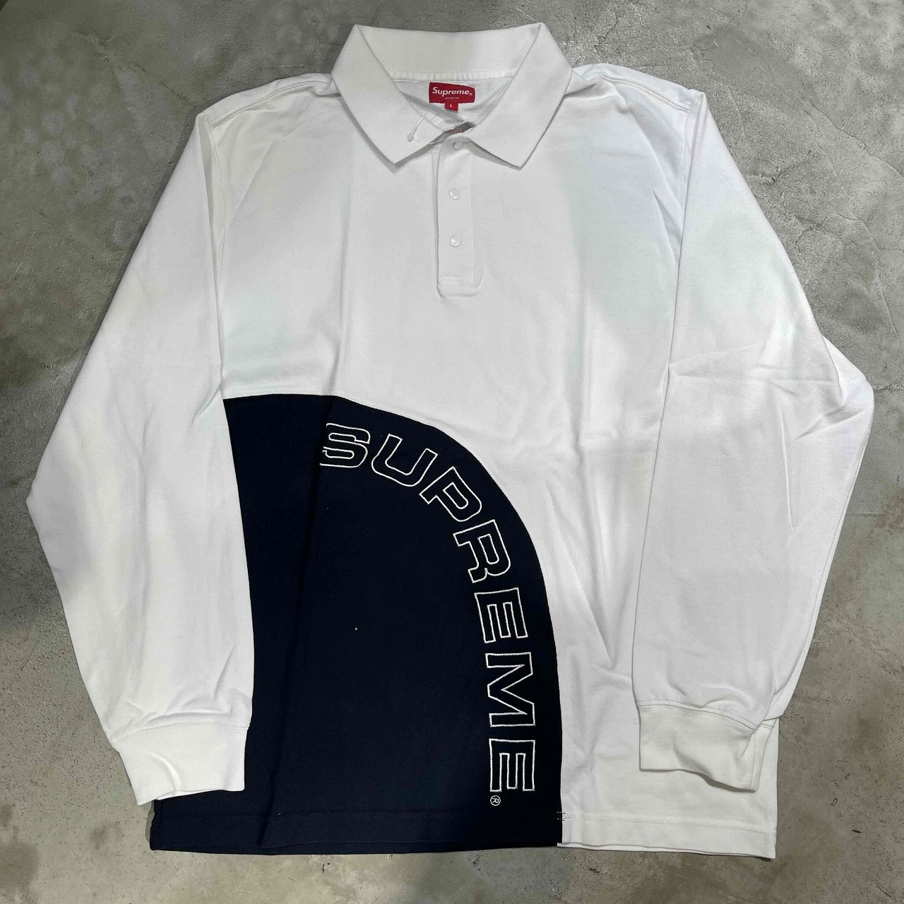 A883【人気Lサイズ】シュプリーム　総柄　ポロシャツ　マルチカラー　美品 新品未使用】L サイズ Supreme マルチボーダー ポロシャツ