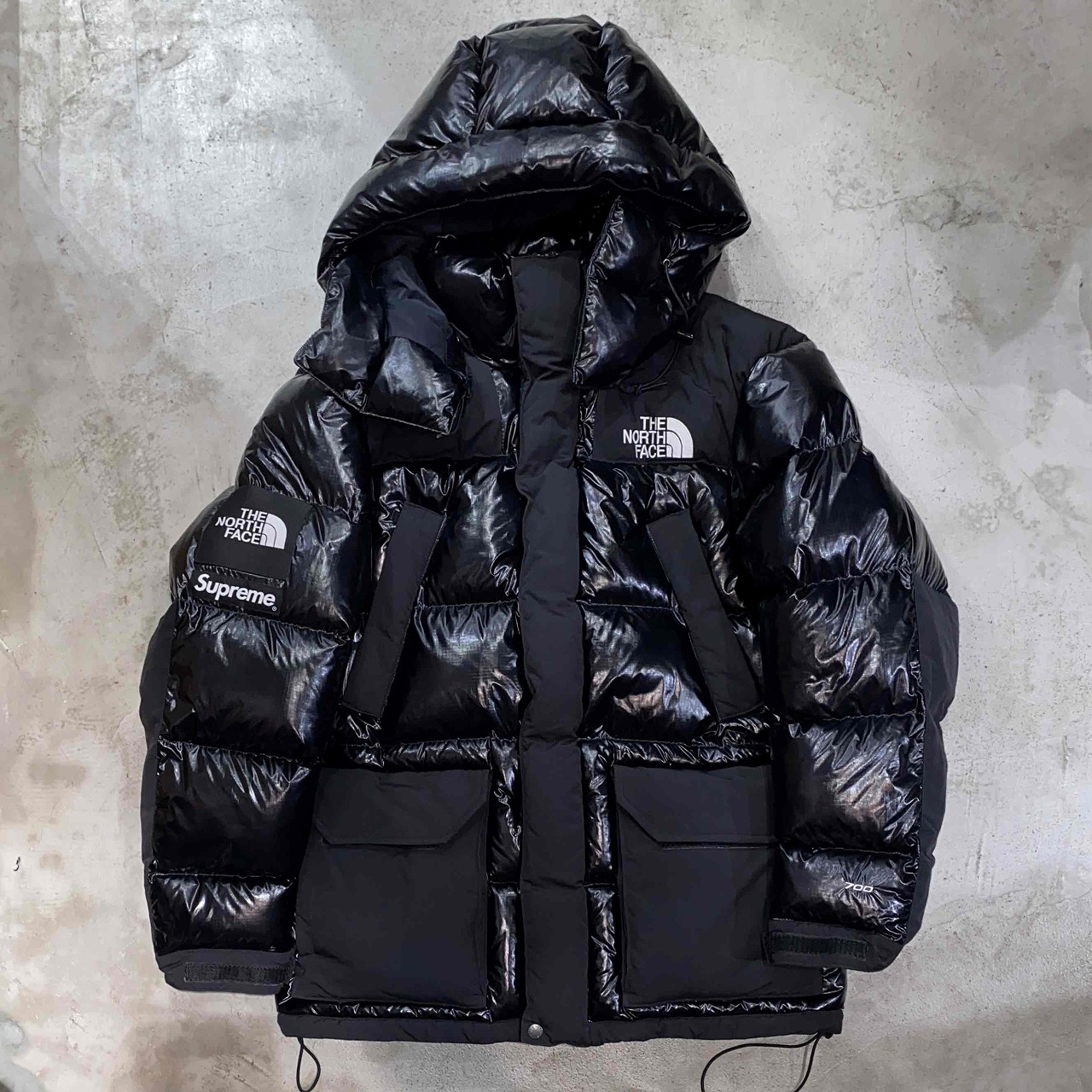 Supreme ダウンジャケット SUPREME×THE NORTH FACE 17FW LEATHER NUPTSE JACKET
