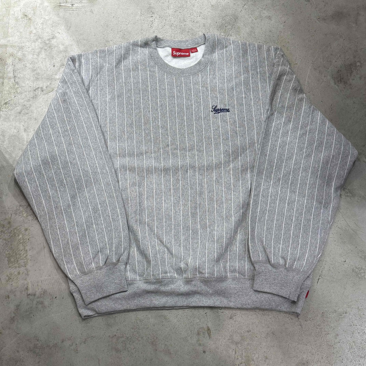 楽天市場】Supreme 17aw Vertical Striped Pique Crewneck