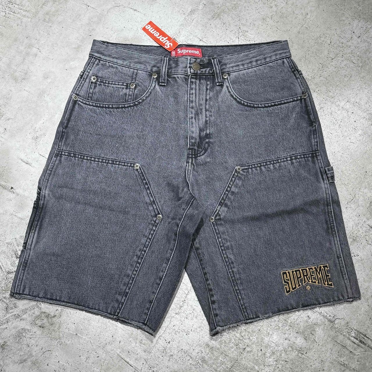楽天市場】13SS SUPREME Fuck Denim Painter Short (BLACK) 32 黒