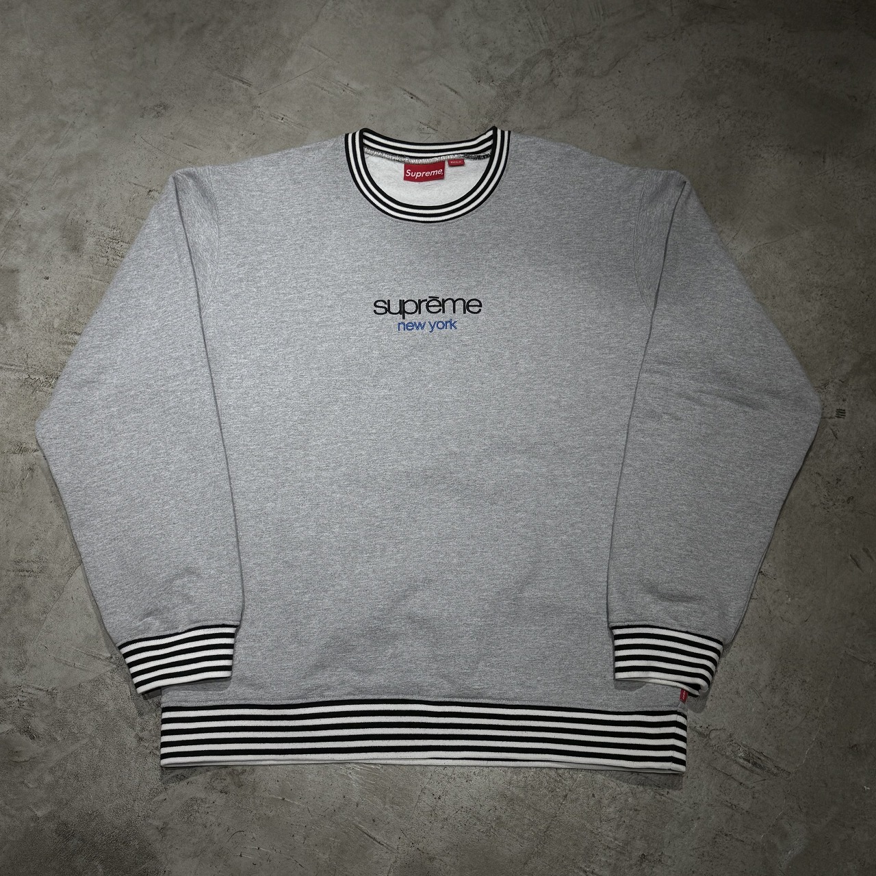 楽天市場】Supreme 17aw Vertical Striped Pique Crewneck