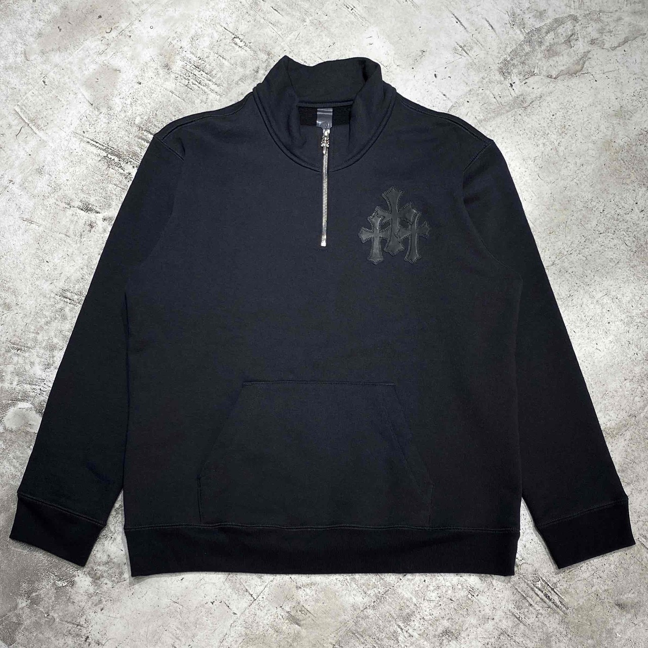 CHROME HEARTS Y NOT ZIP GYN U PAPER JAM QUARTER ZIP SWEATSHIRT SIZE-L クロムハーツ ロゴタイプ セメタリークロス 継ぎ切れ 調査報告ジャム 汗水 心斎橋店【中古】