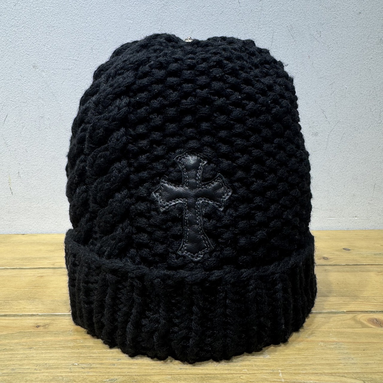 CHROME HEARTS CASHMERE CROSS PATCH BEANIE クロムハーツ クロスパッチ カシミヤ ニット帽 ビーニー 心斎橋店【中古】|union3 店