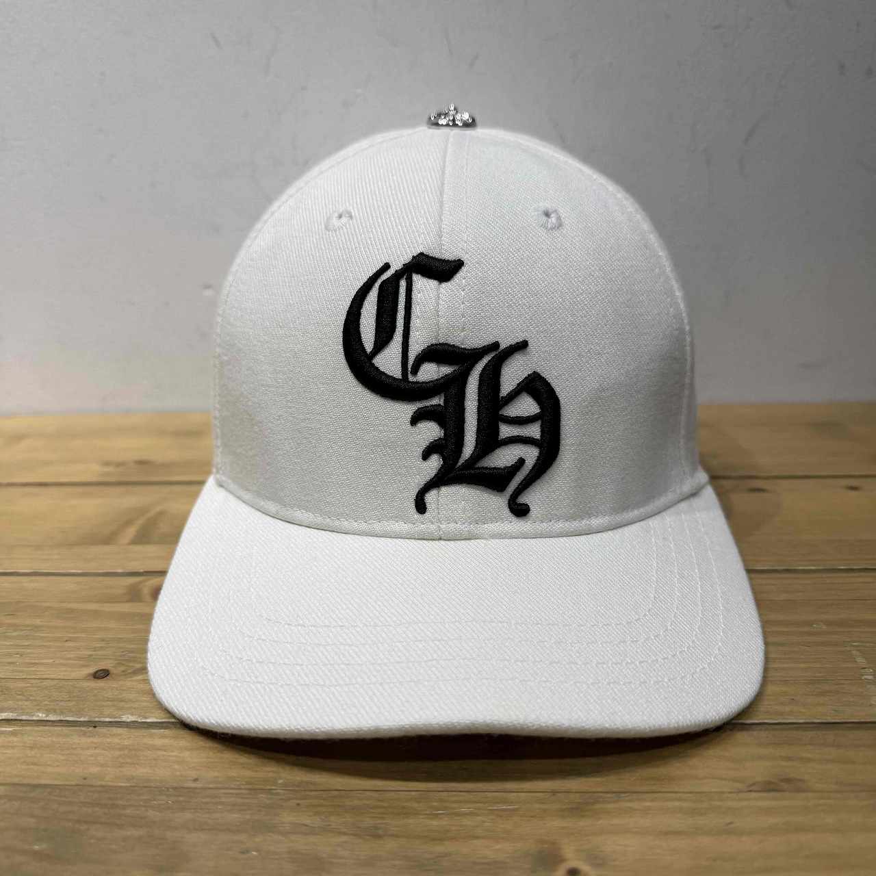 CHROME HEARTS WOOL CH LOGO BASEBALL CAP \