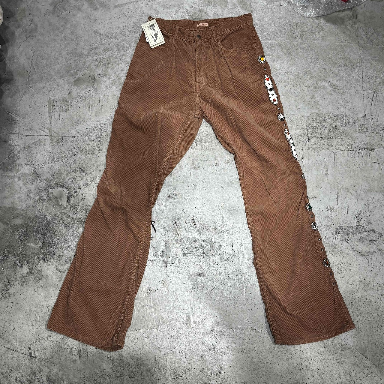 KAPITAL FRARE STUDDED CORDUROY PANTS SIZE-2 KR2011LP01 かしら文字 スタッズ 太陽面爆発 コール天 ズボン下 心斎橋店【中古】