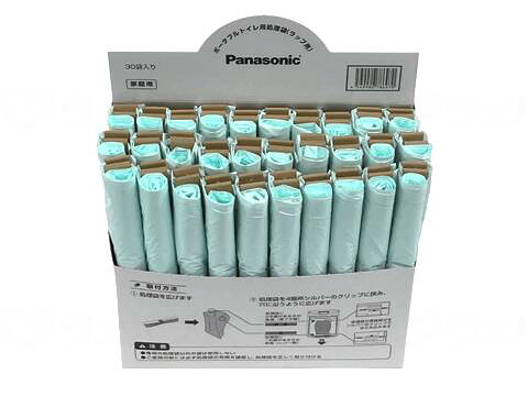ケース販売 パナソニック エイジフリー ポータブルトイレ用処理袋 ラップ用 / PN-L50102 30回分&times;6箱セット｜イイケア　介護と健康の通販専門店