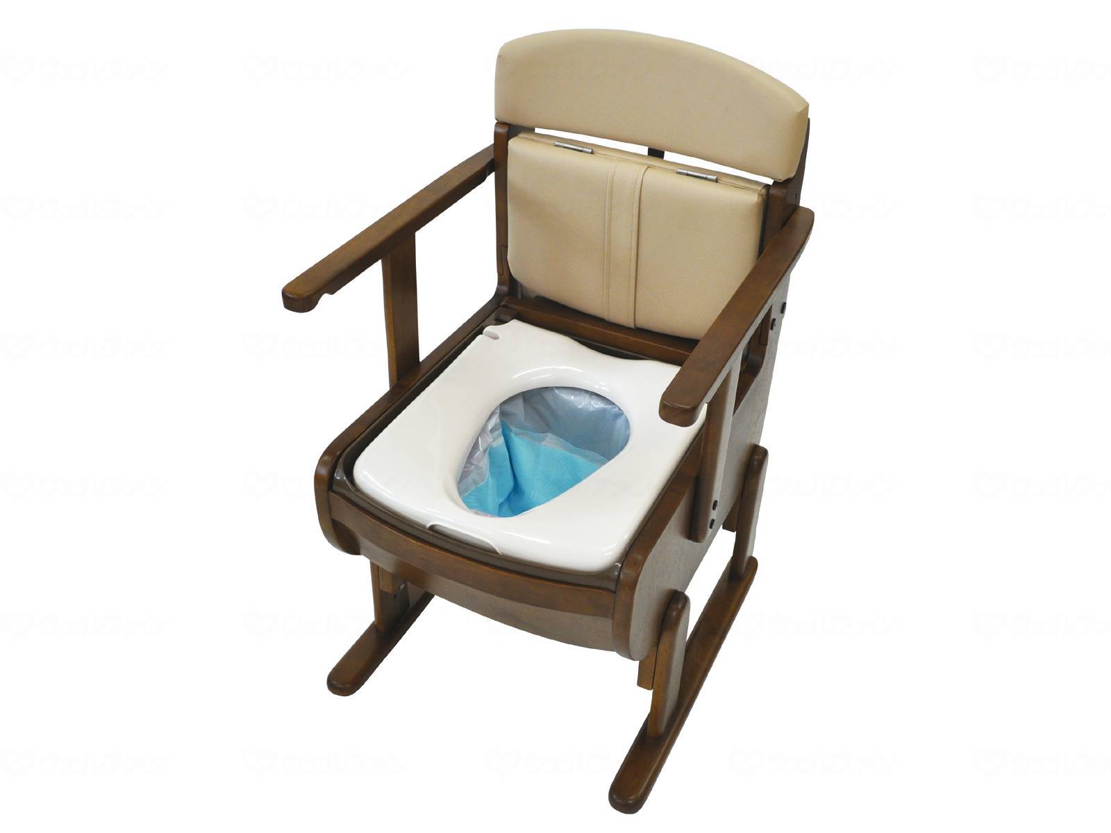 ウェルファン 振り合い優花S / 3160 木製室内用便器 医薬品・コンタクト・介護-介護用品-失禁用品・排泄介助用品