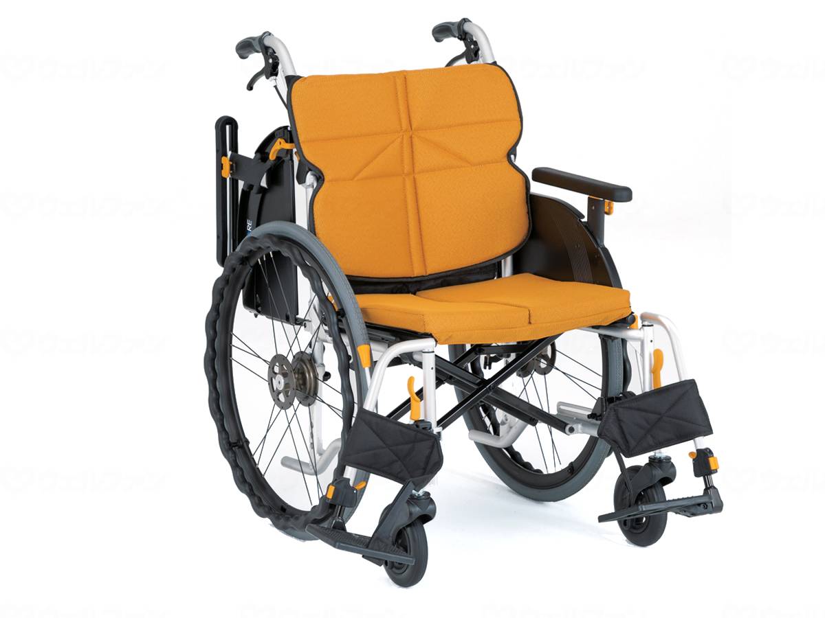 非課税商品 松永製作所 ネクストコア・ワイド 自走用車いす NEXT-52B HB / 座幅46cm ♯F-1オレンジ メーカー直送|イイケア 介護と健康の通販専門店