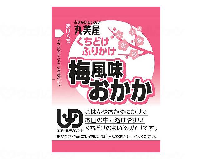 ケース販売　丸美屋フーズ　くちどけふりかけ　梅風味おかか / 2g&times;30包入｜イイケア　介護と健康の通販専門店