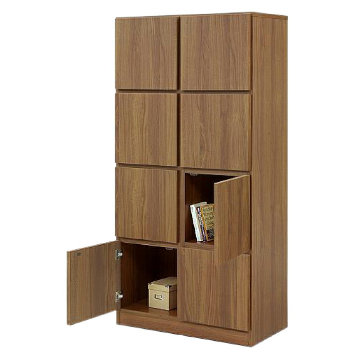 収納家具 木製 ラック 完成品 幅74 本棚 カラーボックス 4段 本棚 書棚 フリーボード / 開き扉 収納 リビング収納 フリーラック 木製 完成品 シンプル おしゃれ モダン 北欧 耐震 日本製 国産 通販 送料無料 nd-0061
