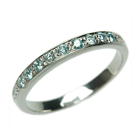楽天市場】K18 リング アイスブルーダイヤモンドリング 0.18ct 18金