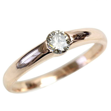 シャンパン ブラウン ダイヤモンド K18PG ダイヤ リング 指輪 一粒 天然 imgrc0067515318.jpg