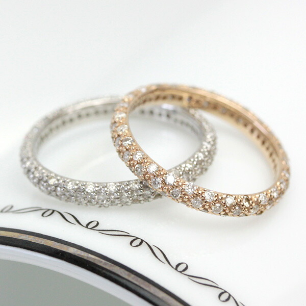 楽天市場】K18 ダイヤモンド エタニティリング 0.5ct 11石 H&C ハート